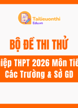 Bộ Đề Thi Thử Tốt Nghiệp THPT 2026 Môn Tiếng Anh Từ Các Trường  Sở GD